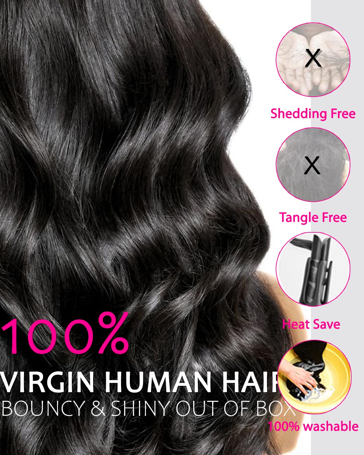 Monaluxe Body Wave Lace Front Wigs Human Hair 6x4 HD Lace Closure Wigs Human Hair Pre-Bleached Knots 200 Density hd lace front wigs human hair Glueless Wig Human hair Pre Plucked Pre Cut 22''